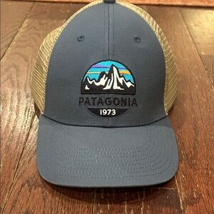 Patagonia Navy and Beige Mesh Cap